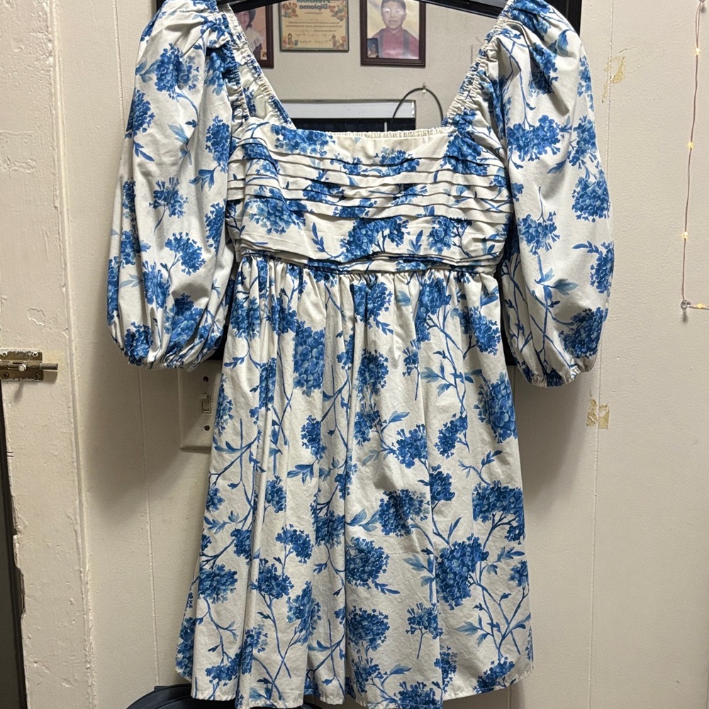 Abercrombie & Fitch Blue Floral Mini Dress